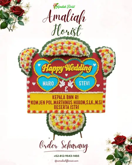 Papan Bunga Pernikahan Lemahbang
